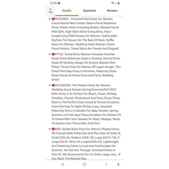 New 2XL Pogtmm Floral Boho Maxi Dress Smocked Flowing Blue White Summer Dress - Picture 4 of 9